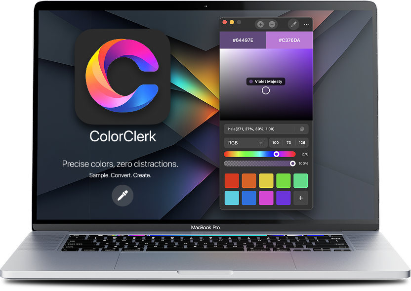 ColorClerk macOS Color Picker App Interface